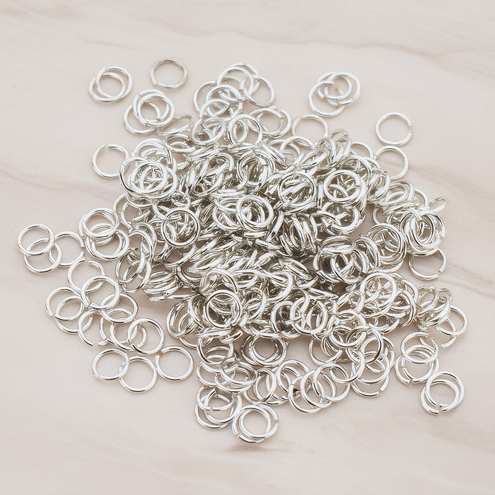 Glossy Gold Plated Round Open Jump Rings, 21 Gauge, 300 Pc (BA.106)