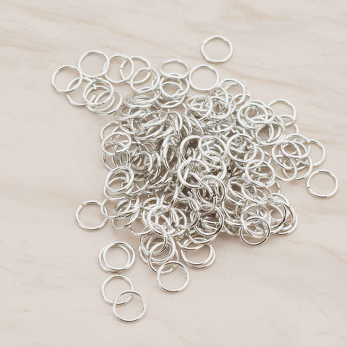 Glossy Plated Brass Open Jump Rings, 24 Gauge, 200 Pc (BA.107)