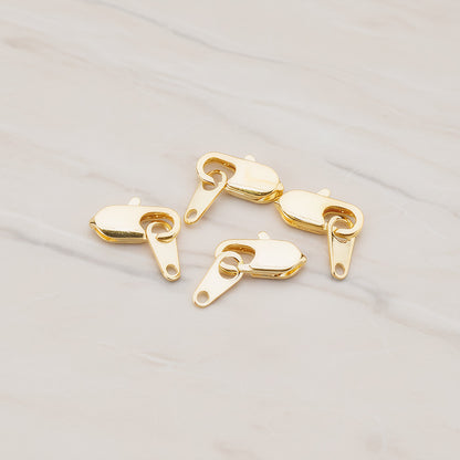 Gold Mini Lobster Clasp and Bar Set, 4 Sets (BA.131)