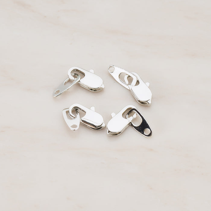 Gold Mini Lobster Clasp and Bar Set, 4 Sets (BA.131)