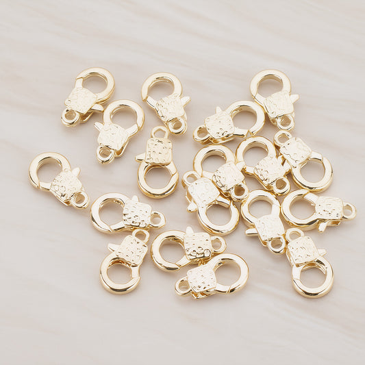 Hammered Lobster Claw Clasp, 10 Pc (BA.149)
