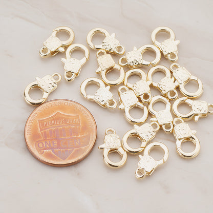 Hammered Lobster Claw Clasp, 10 Pc (BA.149)