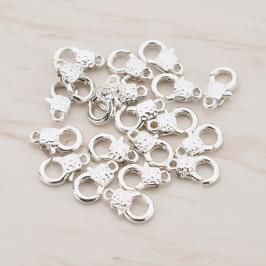 Hammered Lobster Claw Clasp, 10 Pc (BA.149)