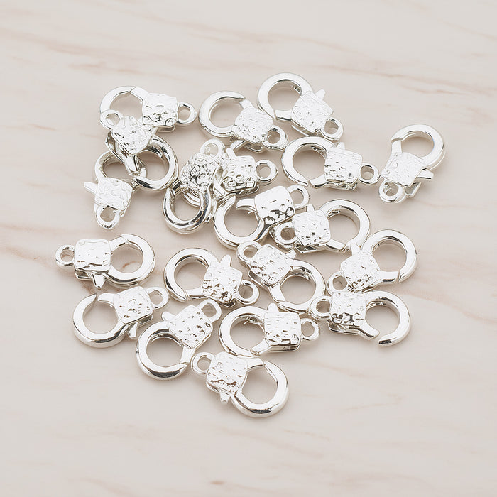 Hammered Lobster Claw Clasp, 10 Pc (BA.149)
