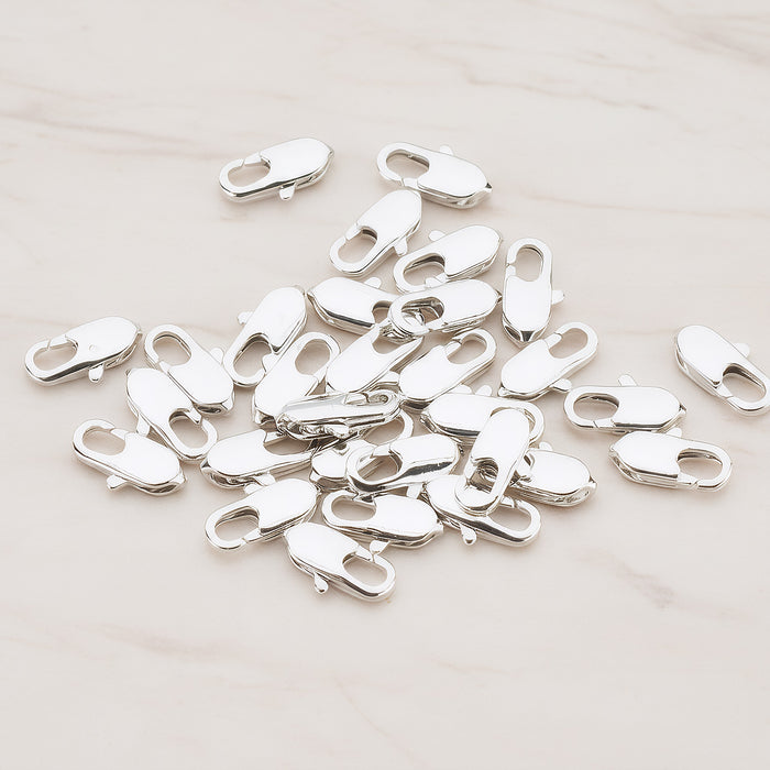 Small Narrow Lobster Clasp, 8 Pc (BA.153)