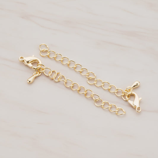 Lobster Clasp with Extension Chain, 8 Sets (BA.168)