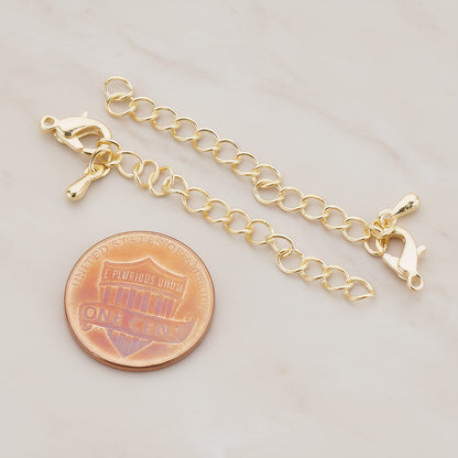 Lobster Clasp with Extension Chain, 8 Sets (BA.168)