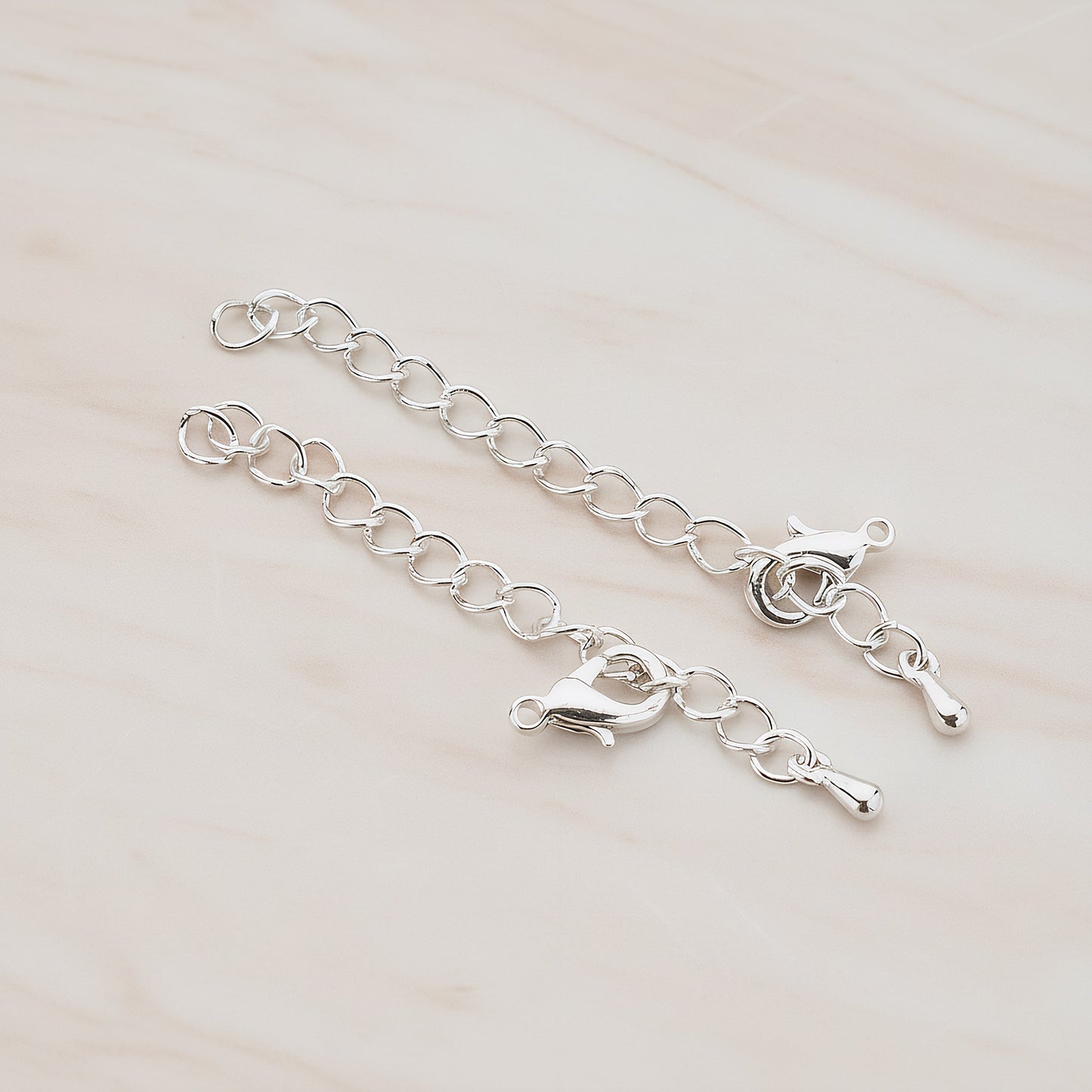 Lobster Clasp with Extension Chain, 8 Sets (BA.168)