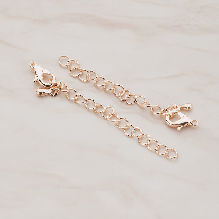 Lobster Clasp with Extension Chain, 8 Sets (BA.168)