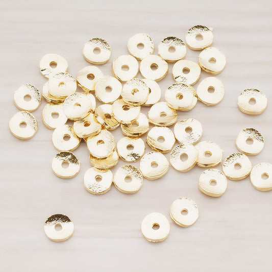 Small Curved Round Disc Spacer Beads, 10 Pc (BA.177)