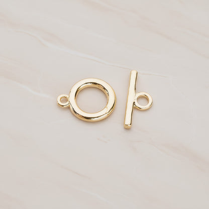 Simple Round Smooth Toggle and Bar Clasp, 1 Set (BA.211)