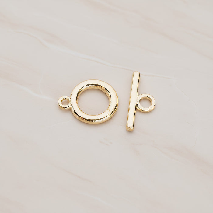 Simple Round Smooth Toggle and Bar Clasp, 1 Set (BA.211)
