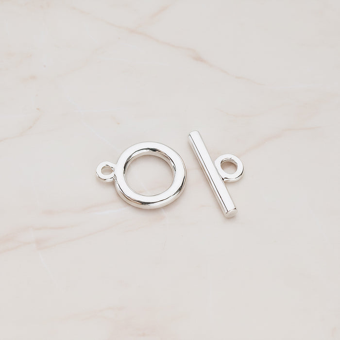 Simple Round Smooth Toggle and Bar Clasp, 1 Set (BA.211)