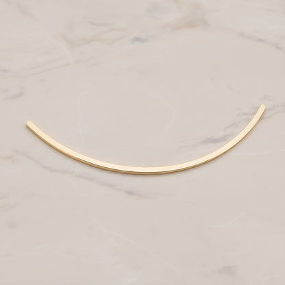 Curved Square Bar Tube Bead, 2 Pc (BA.222)