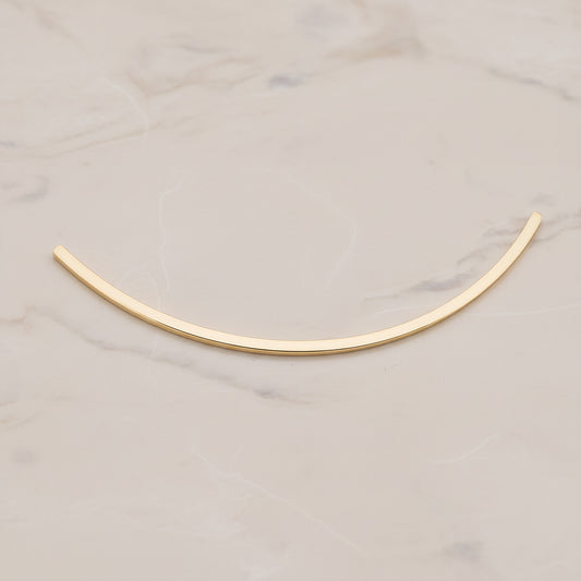 Curved Square Bar Tube Bead, 2 Pc (BA.222)