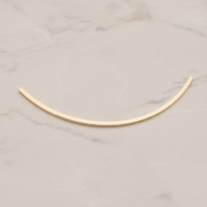 Curved Square Bar Tube Bead, 2 Pc (BA.222)