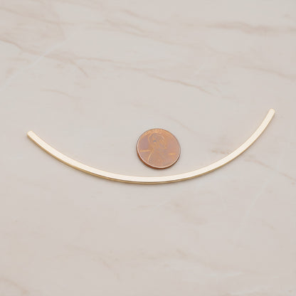 Curved Square Bar Tube Bead, 2 Pc (BA.222)