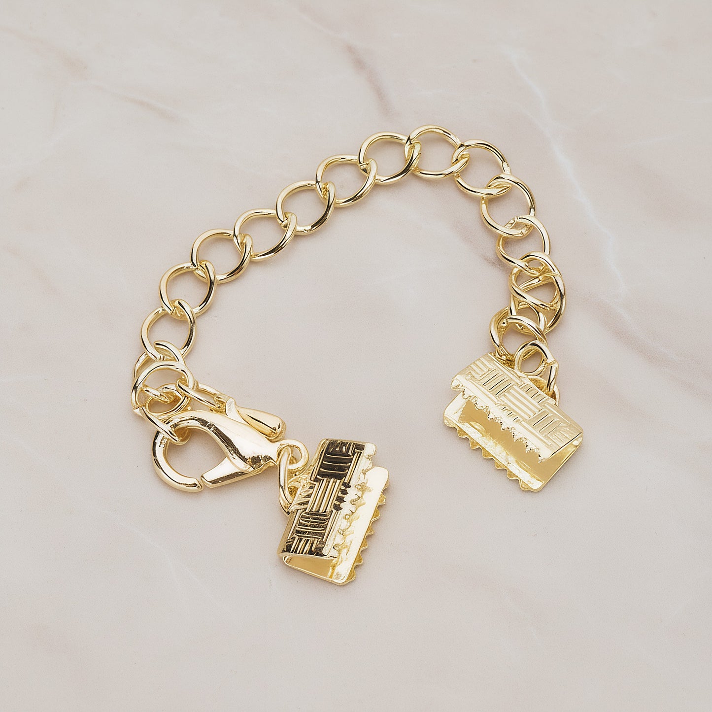Thick Cable Chain Extender with Wide Cord End Clips and Lobster Clasp, 2 Pc (BA.275-02)