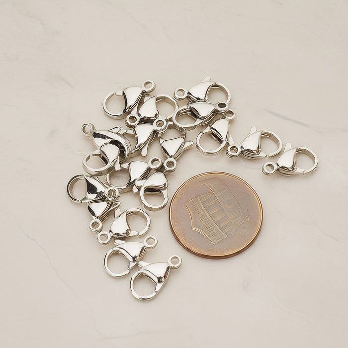 Surgical Stainless Steel Hypoallergenic Lobster Clasp, 6 Pc - detail view 1 (BA.276-01)