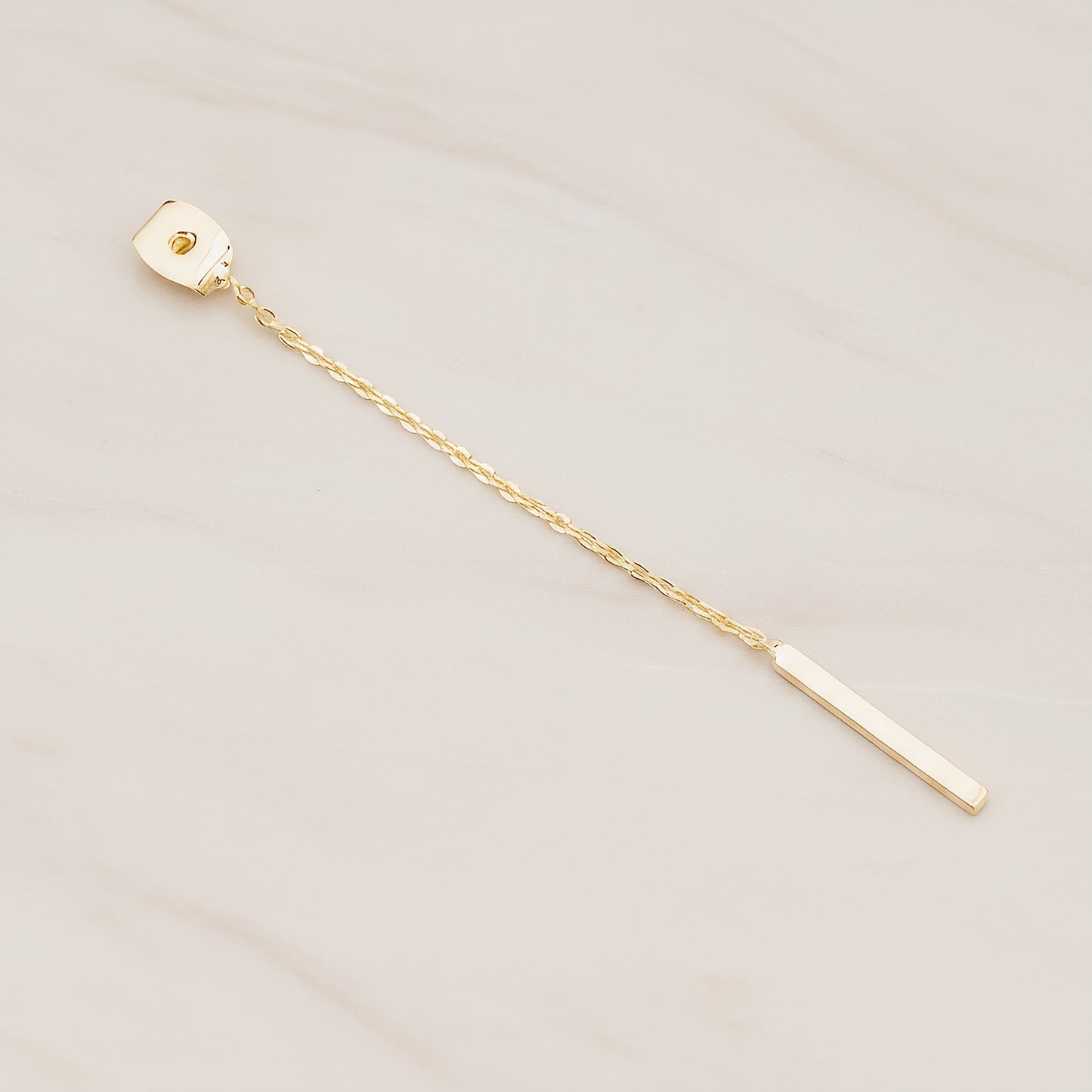 Flat Bar with Long Chain Butterfly Earnut, 2 Pc (BA.285)