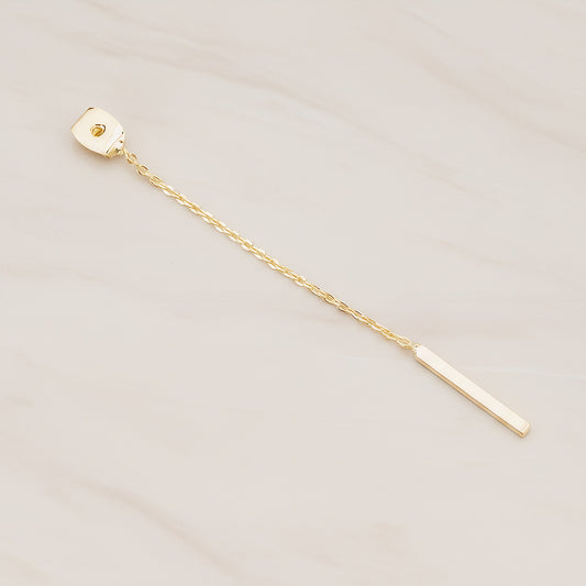 Flat Bar with Long Chain Butterfly Earnut, 2 Pc (BA.285)