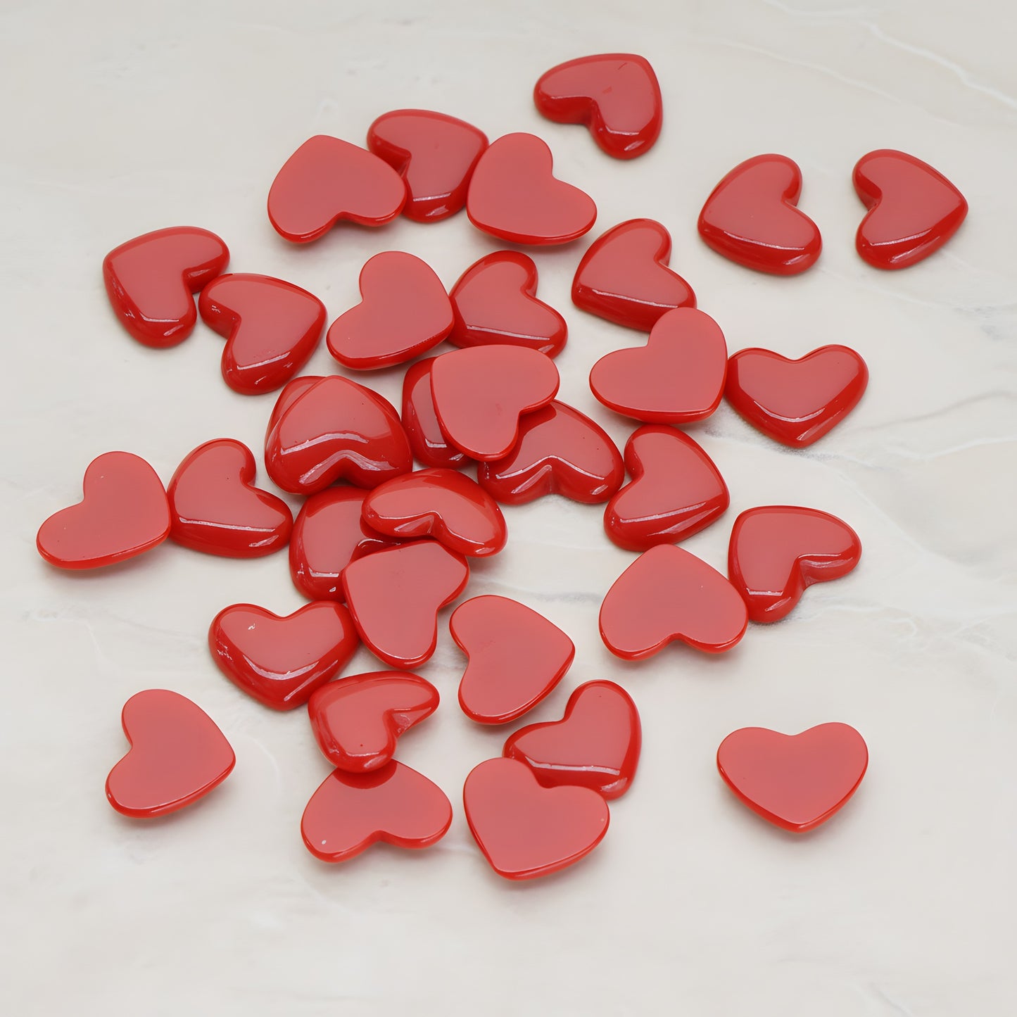 Skinny Heart Flat Back Cabochon, 10 Pc (CB.0020)