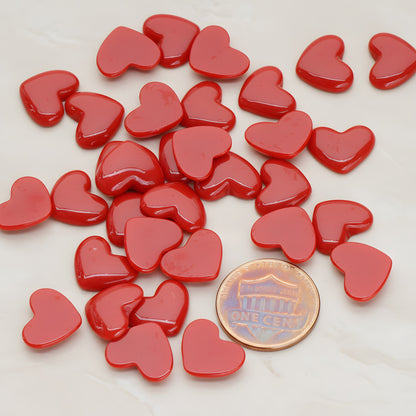 Skinny Heart Flat Back Cabochon, 10 Pc (CB.0020)