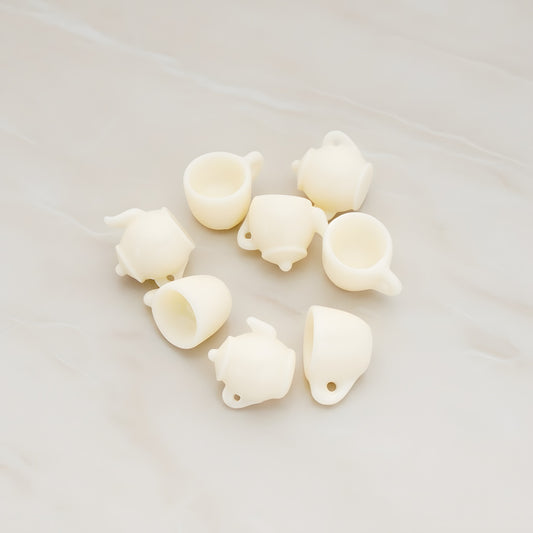 Tea Pot and Cup Flat Back Cabochon, 2 Pc (CB.007)