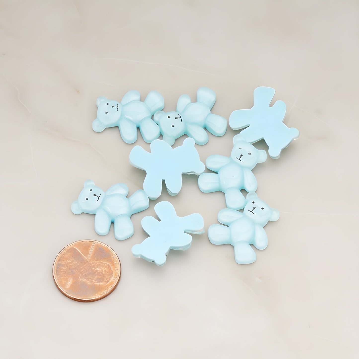 Teddy Bear Flat Back Cabochon, 10 Pc - detail view 1 (CB.011)