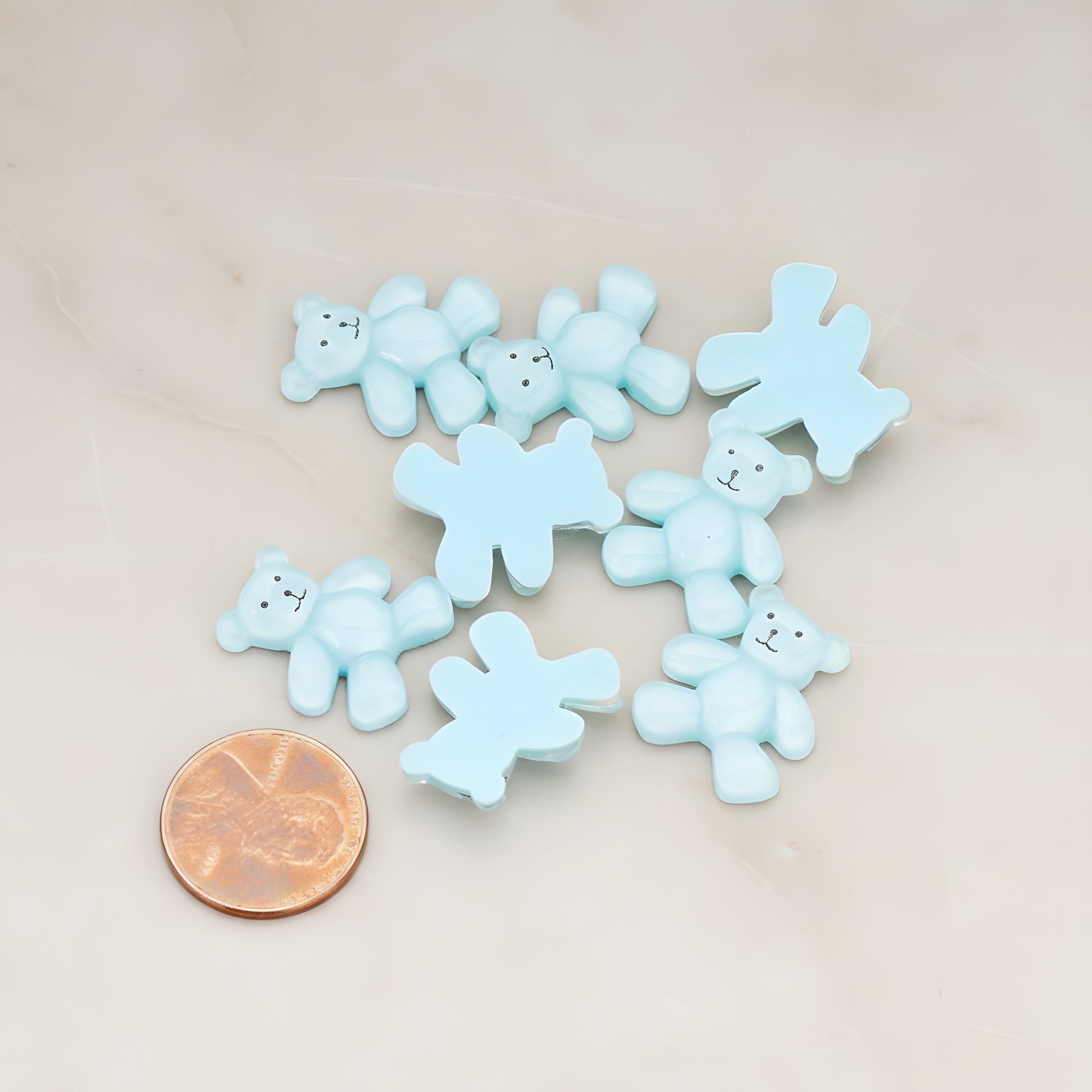 Teddy Bear Flat Back Cabochon, 10 Pc - detail view 1 (CB.011)
