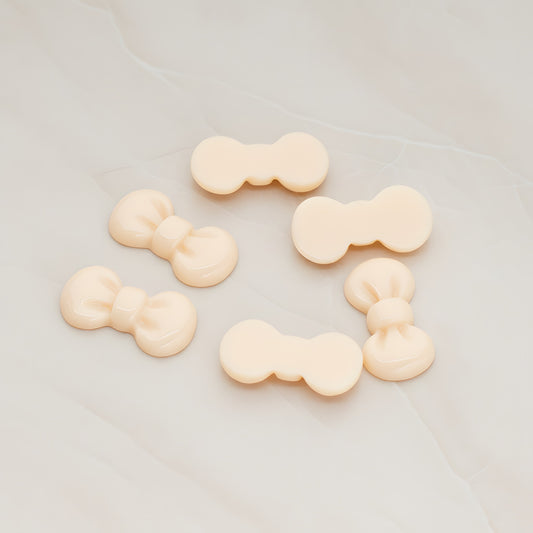 Rounded Ribbon Bow Flat Back Cabochon, 10 Pc (CB.019)