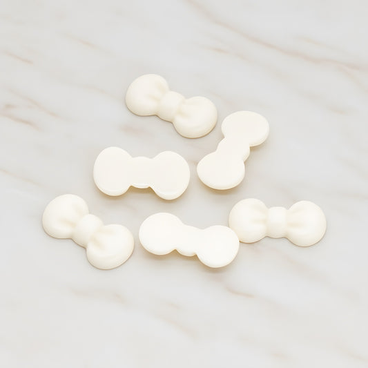 Rounded Ribbon Bow Flat Back Cabochon, 10 Pc (CB.019)