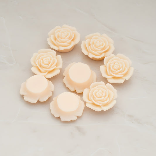 Mary Rose Flower Flat Back Cabochon, 4 Pc (CB.038)