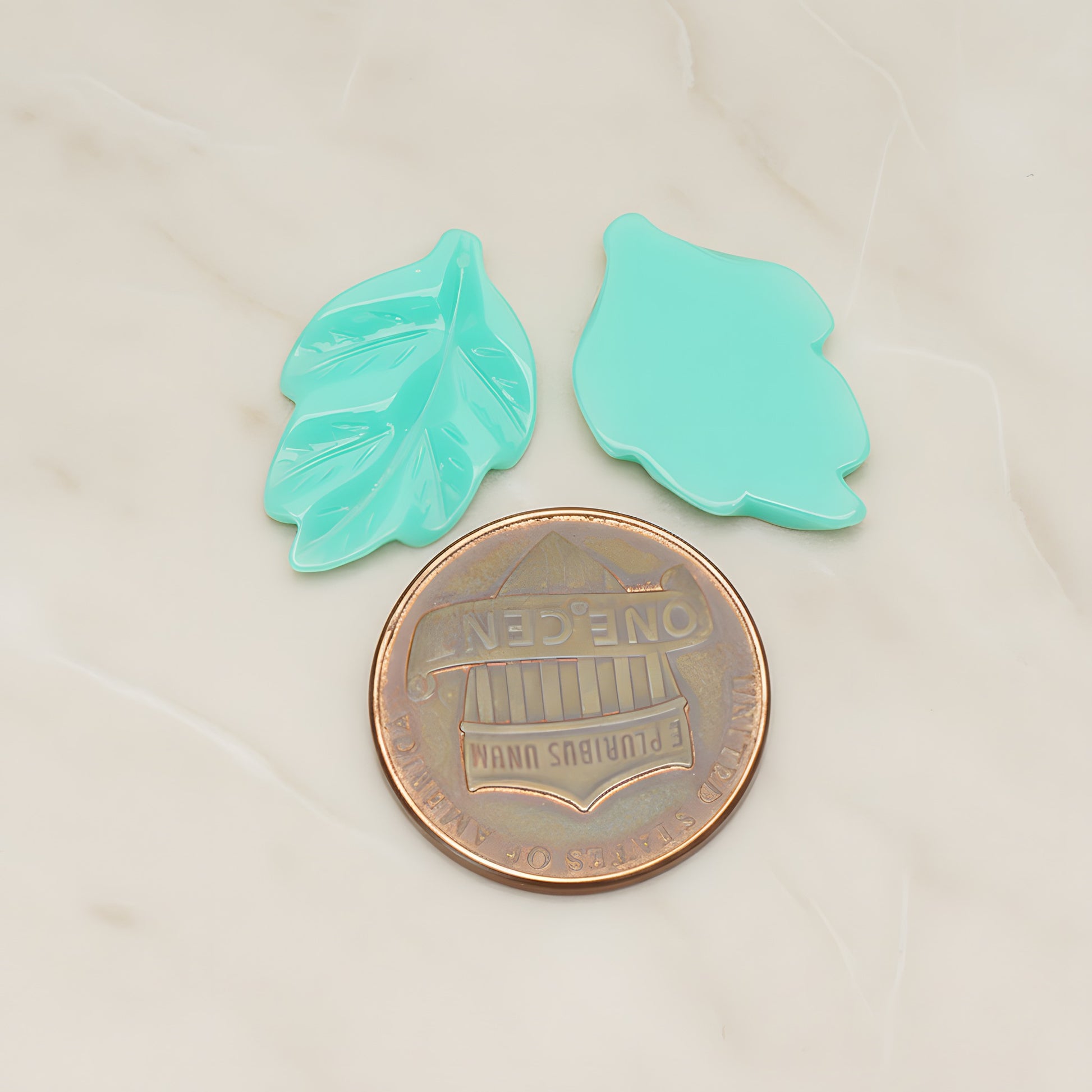 Leaf Flat Back Cabochon, 6 Pc - detail view 1 (CB.05)