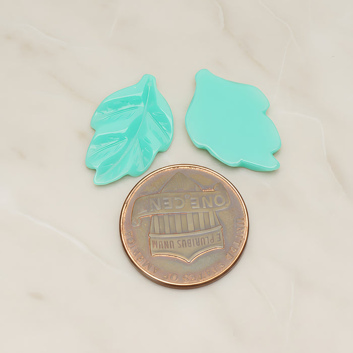 Leaf Flat Back Cabochon, 6 Pc - detail view 1 (CB.05)