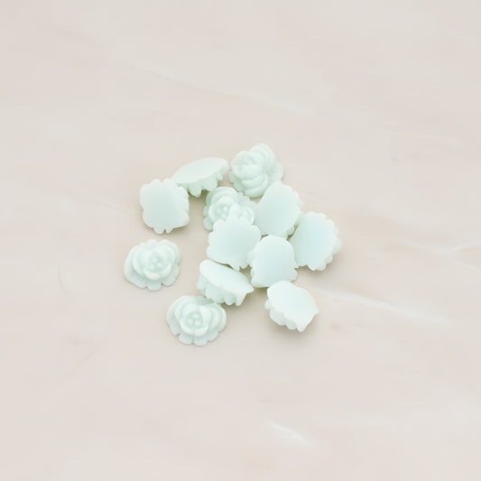 Tiny Rose Flower Flat Back Cabochon, 10 Pc (CB.053)