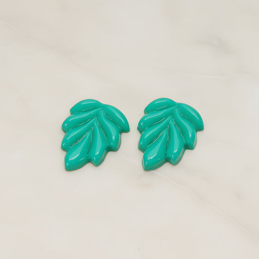 Bubble Leaf Flat Back Cabochon, 6 Pc (CB.06)