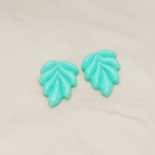 Bubble Leaf Flat Back Cabochon, 6 Pc (CB.06)
