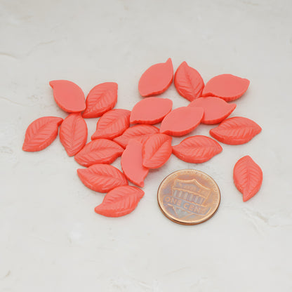 Textured Leaf Flat Back Cabochon, 10 Pc - detail view 1 (CB.110)
