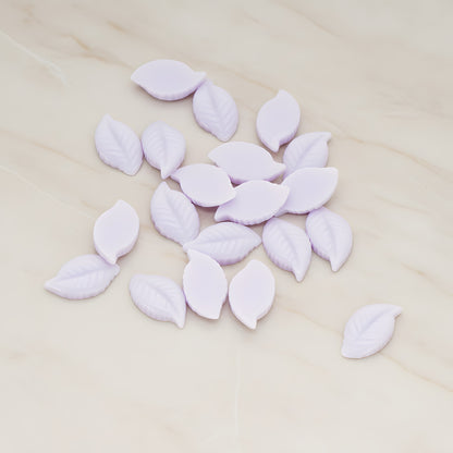 Textured Leaf Flat Back Cabochon, 10 Pc - Lavender (CB.110)