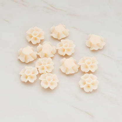 Chrysanthemum Flower Flat Back Cabochon, 6 Pc (CB.138)