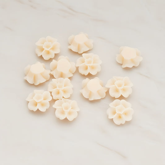 Chrysanthemum Flower Flat Back Cabochon, 6 Pc (CB.138)