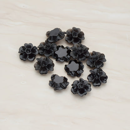 Chrysanthemum Flower Flat Back Cabochon, 6 Pc (CB.138)