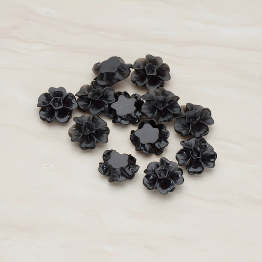 Chrysanthemum Flower Flat Back Cabochon, 6 Pc (CB.138)