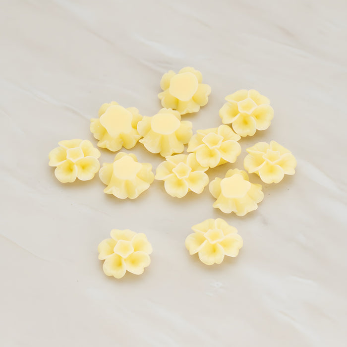 Chrysanthemum Flower Flat Back Cabochon, 6 Pc (CB.138)