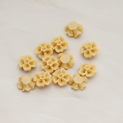 Chrysanthemum Flower Flat Back Cabochon, 6 Pc (CB.138)