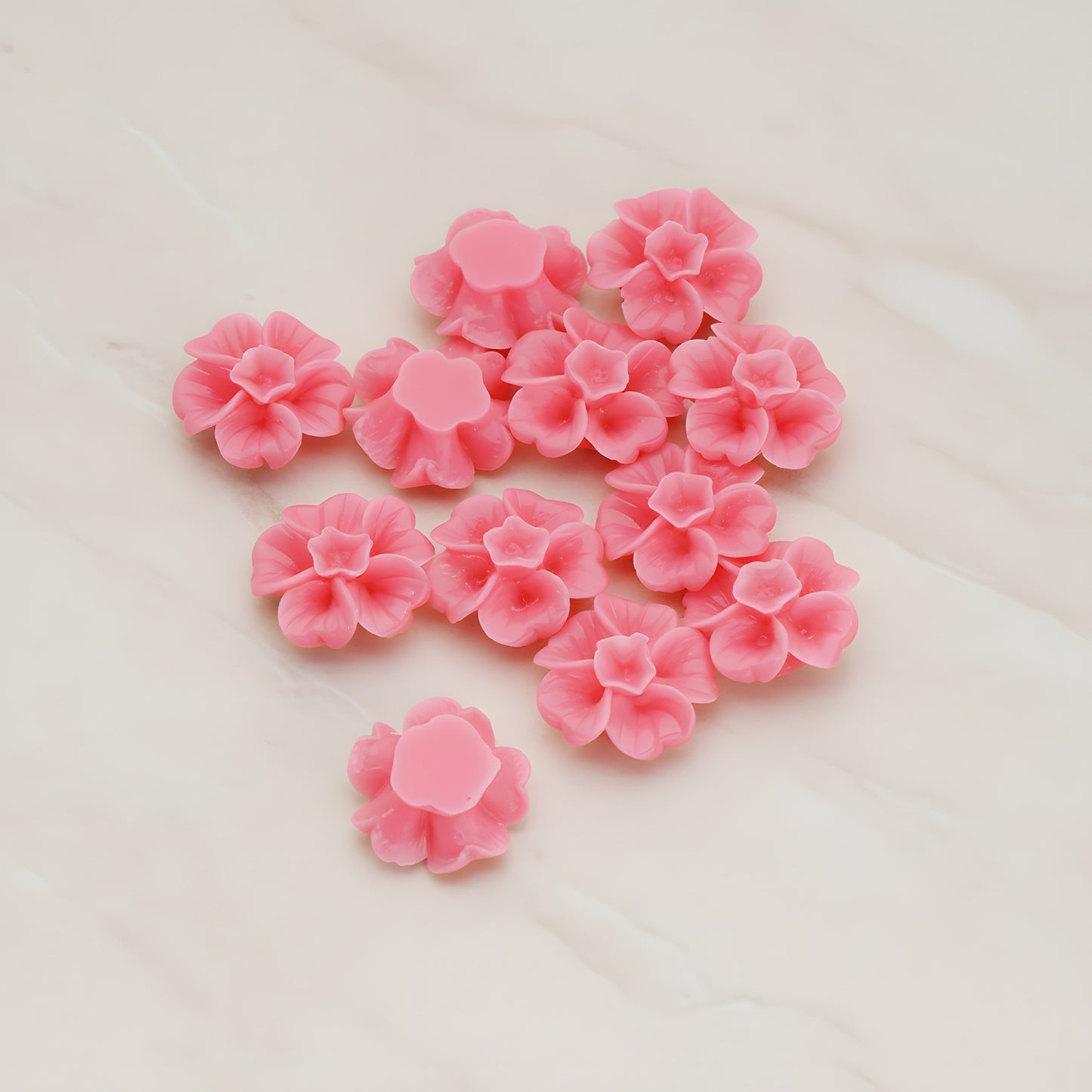 Chrysanthemum Flower Flat Back Cabochon, 6 Pc (CB.138)