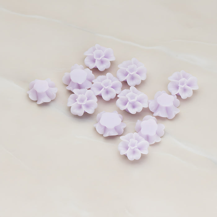 Chrysanthemum Flower Flat Back Cabochon, 6 Pc (CB.138)