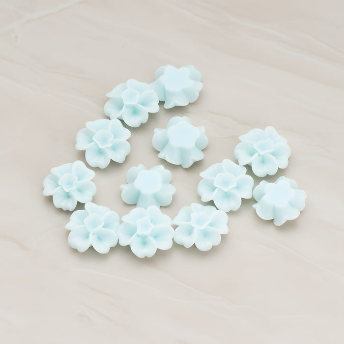 Chrysanthemum Flower Flat Back Cabochon, 6 Pc (CB.138)