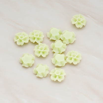 Chrysanthemum Flower Flat Back Cabochon, 6 Pc (CB.138)